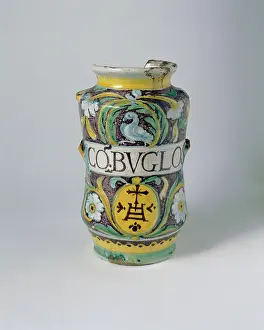 Ospedale: A majolica pharmacy jar of