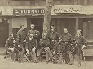 Burnside: Major General Ambrose Burnside (seated, center)