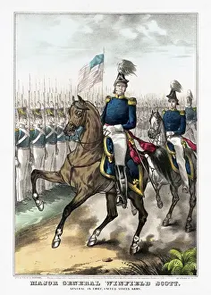Winfield: Major General Winfield Scott, in foreground, on