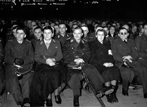 Bandage: Major Hermann Graf giving a speech at a propaganda
