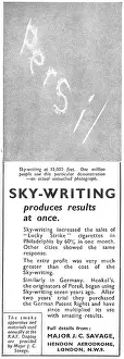 Persil: Major J.C.Savage - Sky-Writing. Persil