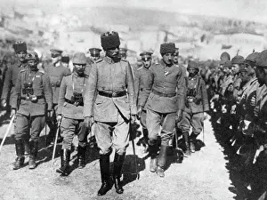 Nazareth: Major von Wienskow inspecting Turkish regiment, Nazareth