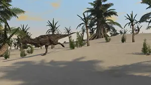Carnotaurinae: Majungasaurus in a prehistoric environment