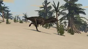 Carnotaurinae: Majungasaurus in a prehistoric environment