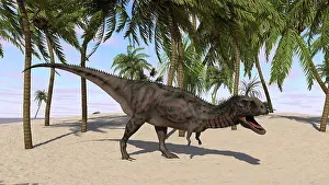 Carnotaurinae: Majungasaurus in a prehistoric landscape