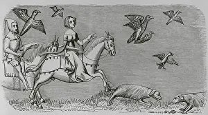 Lacroix: How to make your new falcon fly. Engraving after