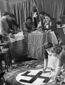 Contingent: Making of flags at the Condor Legion in Spain, 1939