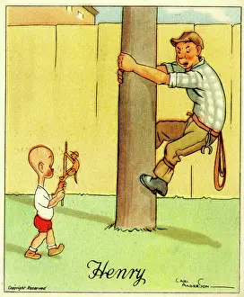 Workman: Making a Monkey of Him, Henry cartoon