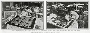 Embroidering: Making New Sovereign Banners for St. George's Chapel 1911