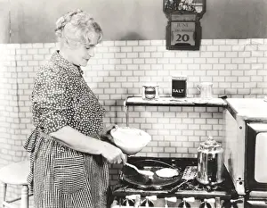 Batter: Making pancakes for breakfast