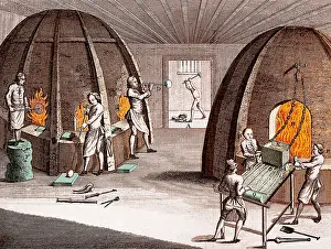 Vauxhall: Making Plate Glass, 1747