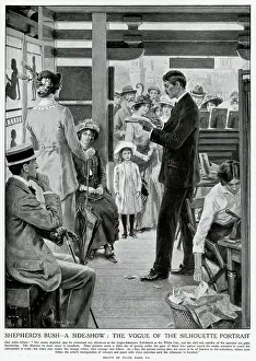 Silhouettist: Making a silhouette: a fairground silhouettist