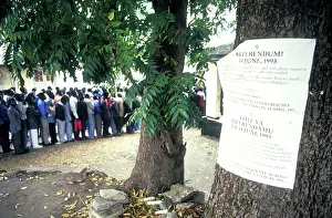 Blantyre: Malawi, Blantyre, June 14th, 1993: Malawi's first referendum