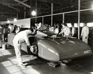 Chocks: Malcolm Campbell - Blue Bird - Record Attempt, Daytona Beach