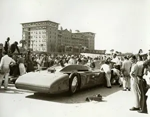 The Brooklands Museum Collection: Malcolm Campbell - Blue Bird - Record Attempt, Daytona Beach