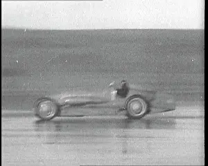 Bluebird: Malcolm Campbell Driving Bluebird on a Beach