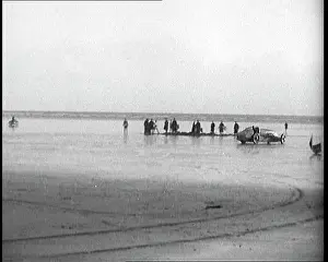 Bluebird: Malcolm Campbell Driving Bluebird on a Beach