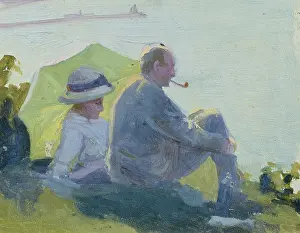 Brake: Malcolm and Olive ' couple on grass