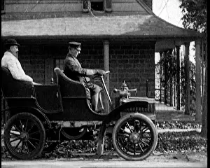 A Male American Chauffeur Getting Into the
