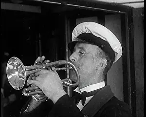 Bugle: Male Civilian Playing a Bugle