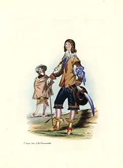 Florilegius Collection: Male costume at the time of the Commonwealth