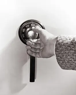 Dialing: Male Hand Dialing Combination on