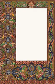 Intricate: Male Head in Border