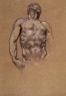 Elijah: Male Nude Study, by Leighton