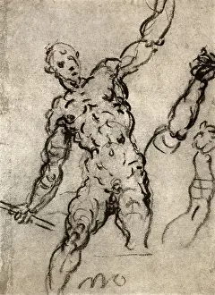 1560s: Male Nude, by Tintoretto