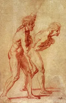 Stooped: Two Male Studies, by Raphael