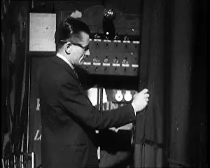 Backstage: A Male Technician Backstage at the Theatre
