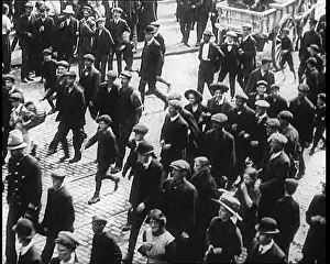 Demanding: Male Workers In Streets Demanding Better Hours