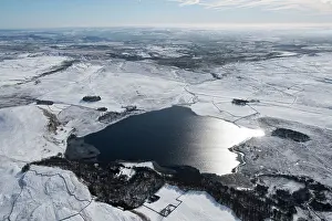 Malham: Malham Tarn in the snow, looking south, Malham