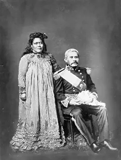 Samoa: Malietos, King of Samoa, and his wife before 1914