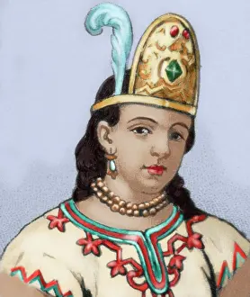 Marina: Malinche (c.1496-1529). Colored engraving