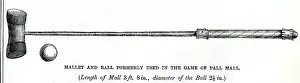 Mallet: Mallet and ball used in game of Pall Mall