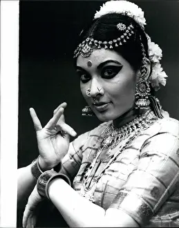 Sadlers: Mallika Sarbhai, Indian dancer, rehearsing, Sadlers Wells