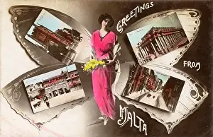 Reale: Malta - Greetings Postcard - Butterfly design