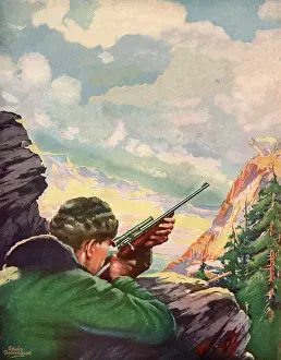 Aimed: Man Aiming at Goat