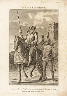 Leaden: A Man at Arms in plate armour and an Archer