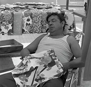Tony Boxallfrps: Man asleep with patterned material