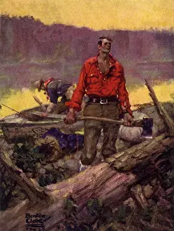 Benton: Man with axe