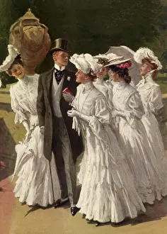 Gatherings: Man with a Bevy of Women
