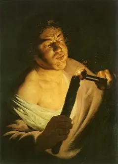 Lievens: Man Blowing on a Flame