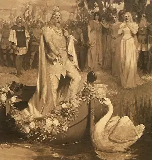 Garb: Man on Boat with Swan
