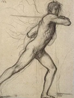 Brandishing: Man brandishing a sword