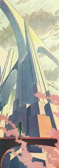 Looming: Man on Bridge