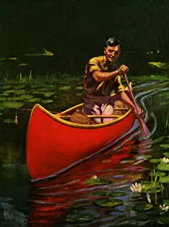 Sculls: Man Canoeing