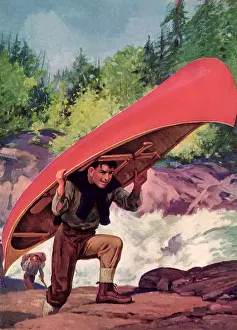 Sculls: Man Carrying Canoe