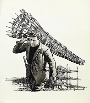 Sheppard: Man carrying an eel trap